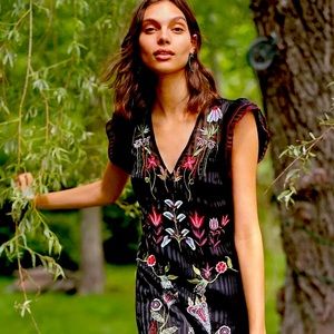 Anthropologie; NOT SO SERIOUS; maxi dress